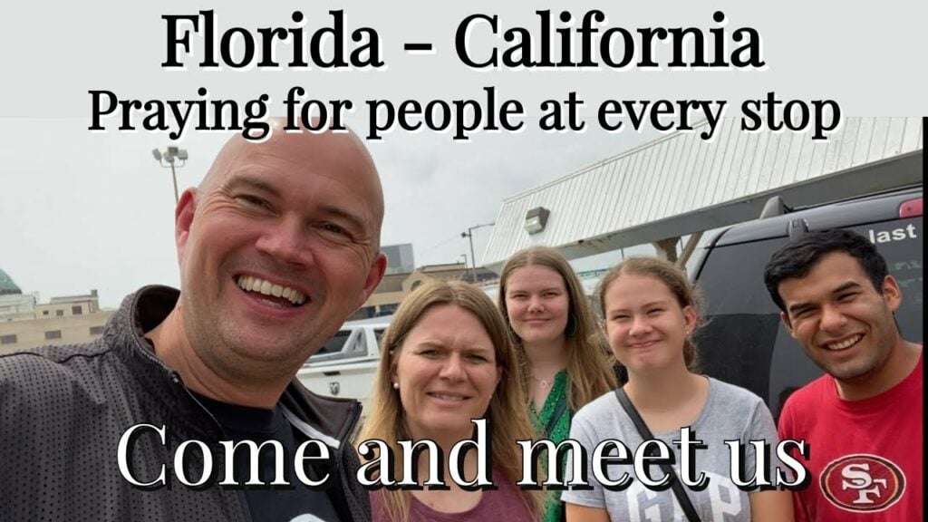 FROM FLORIDA TO CALIFORNIA – PRAYING FOR PEOPLE AT EVERY STOP – WATCH TO THE END – PASTOR GETS….