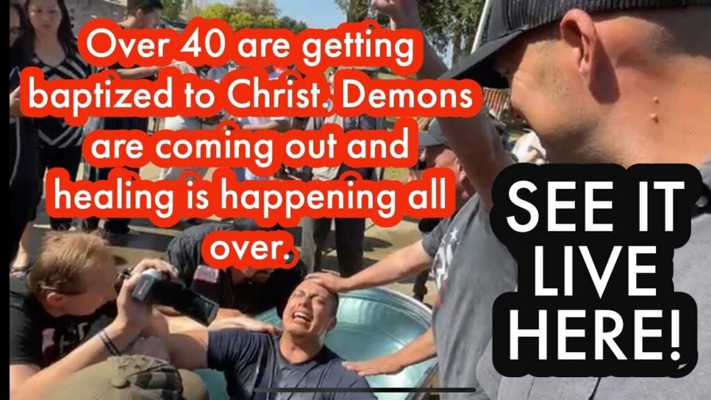 Over 40 are getting baptized. Demons are coming out and healing is happening… SEE IT LIVE HERE!